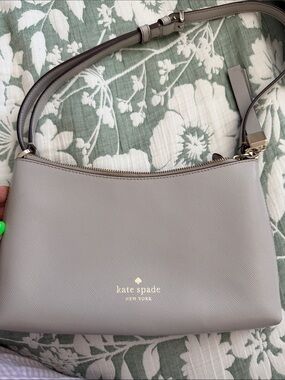 kate spade Saffiano Leather Crossbody Bag in Light Gray